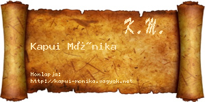 Kapui Mónika névjegykártya