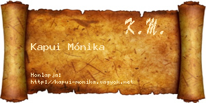 Kapui Mónika névjegykártya