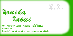 monika kapui business card